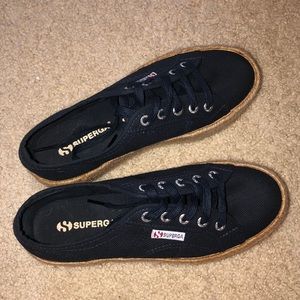 Navy Superga Platforms